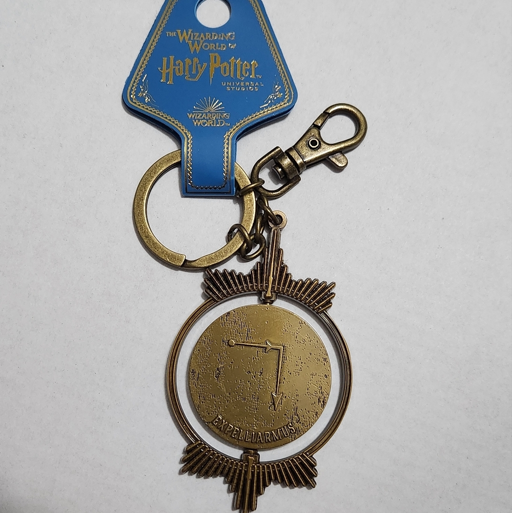 Harry Potter Spinner Keychain, Spell "Expelliarmus" NWT From Universal Studios